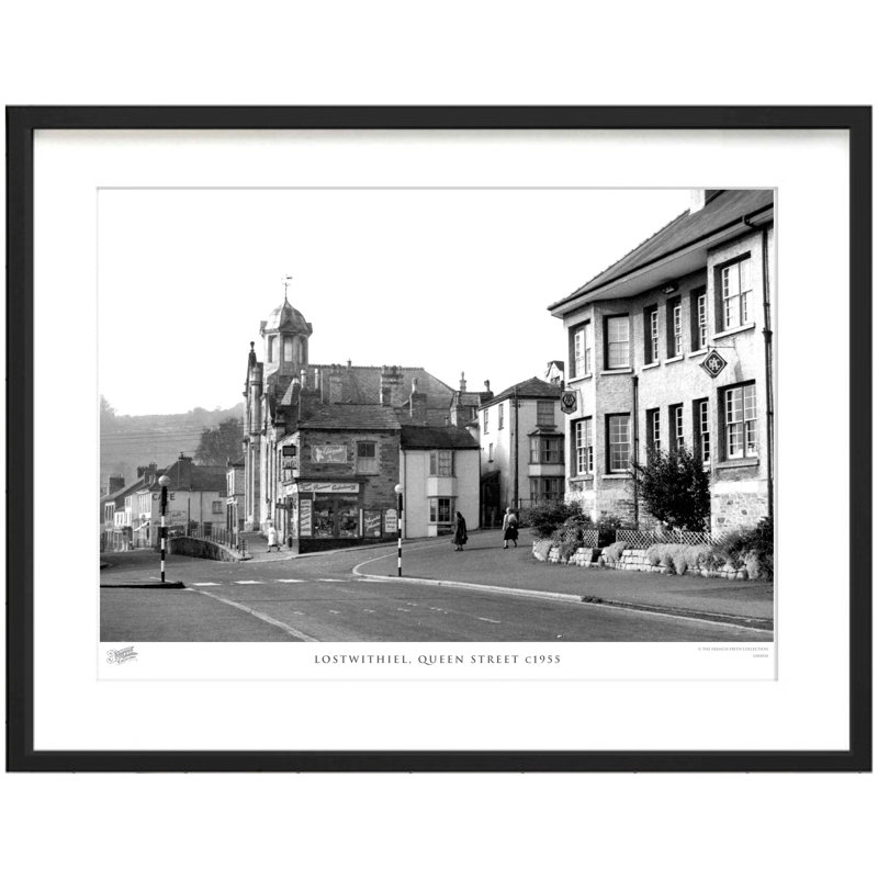 Lostwithiel, Queen Street C1955 - Single Picture Frame Print, 60cm H x 80cm W x 2.3cm D