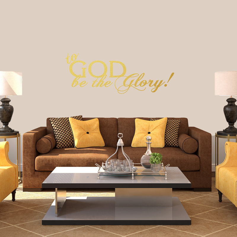 Adhésif décoratif «To God Be The Glory», Or