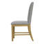 Ensemble de 2 chaises de salle à manger Tim, tablier en bois, polyester rayé-112506764