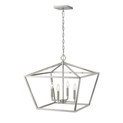 Lustre géométrique à 4 lumières Poisson