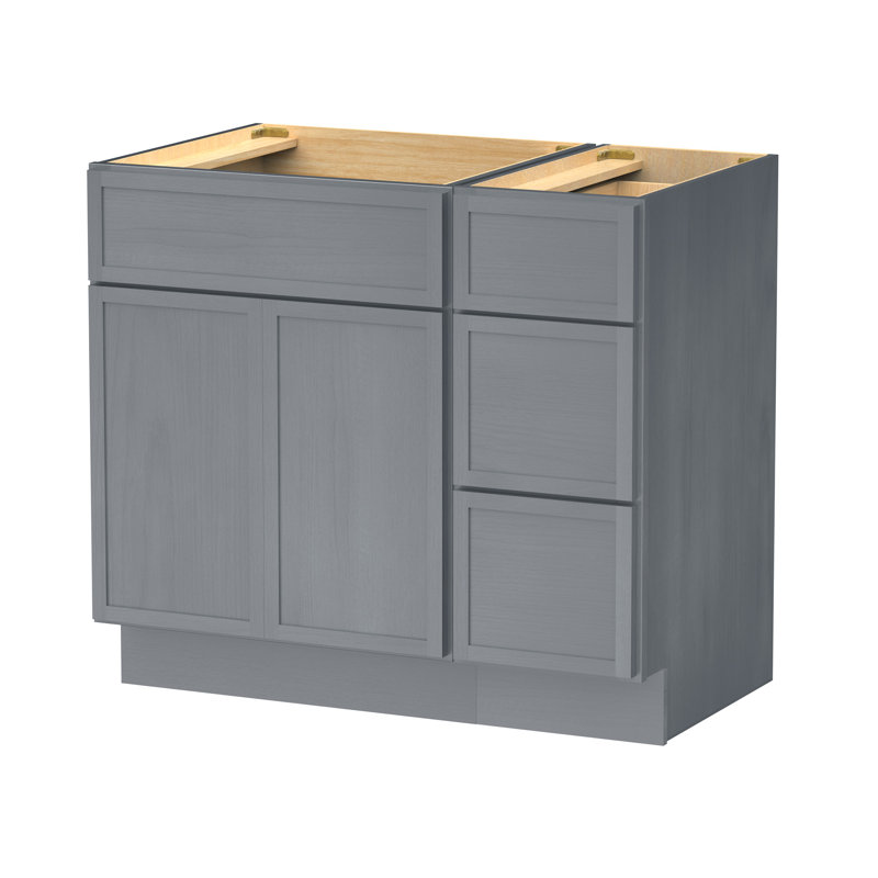 Base de meuble-lavabo simple 36 po seulement, Argent argent