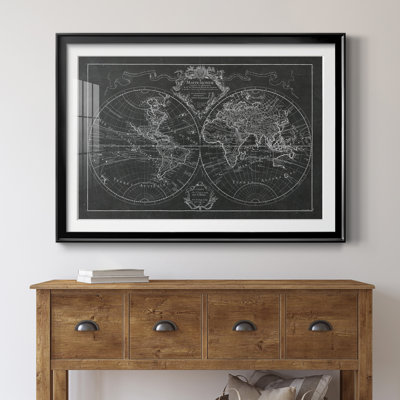 " Monde Map " Painting Print