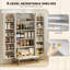 HOMCOM 119.5 cm Kitchen Cupboard, Double Doors, Adjustable Shelves, White