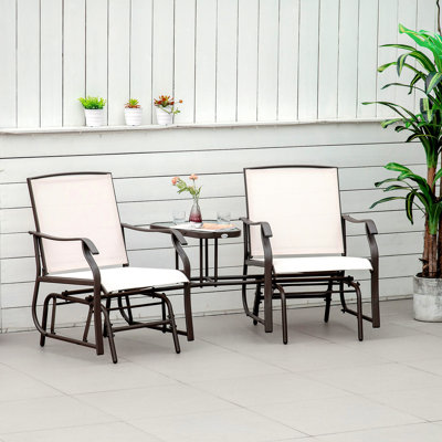 Ensemble de chaises berçantes d'extérieur avec table basse Out exceptionnelle
