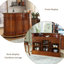 Armoire à vin et comptoir en bois massif 68,9 po
