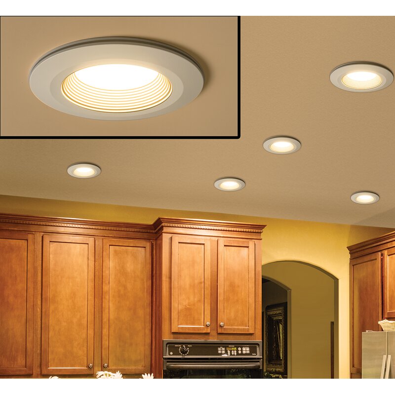 ETi Solid State Lighting 6'' White LED Baffle Recessed Trim & Reviews ...