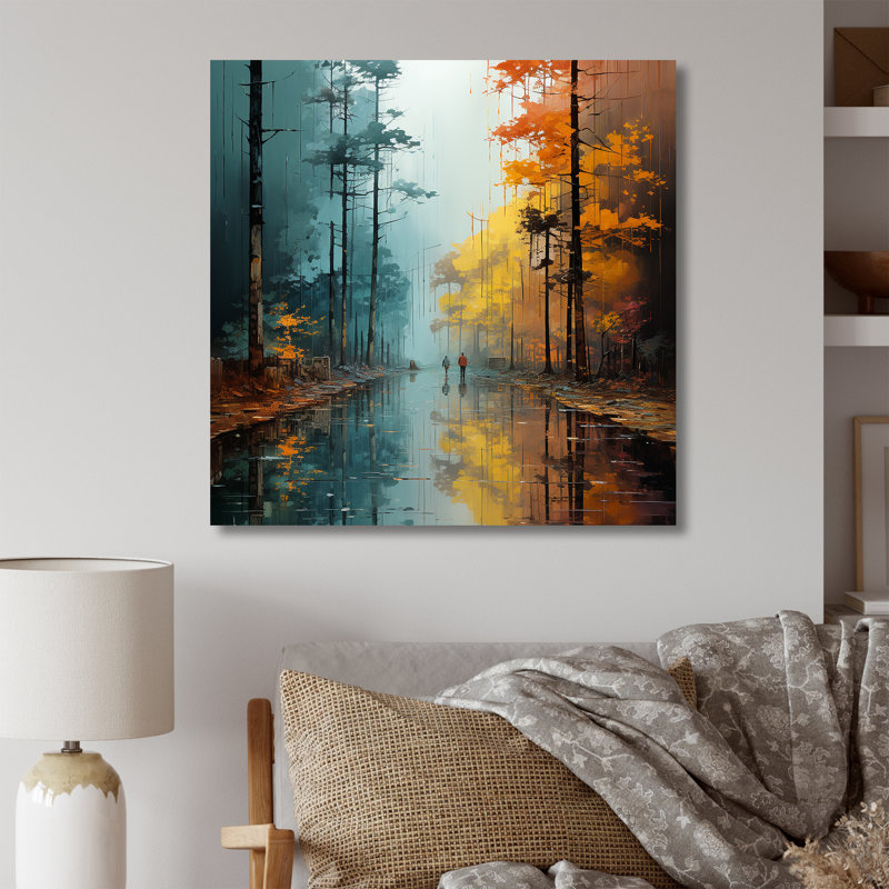 Autumn Forest Solitude sur toile, Toile tendue, H 36 po x l 36 po x P 1,5 po