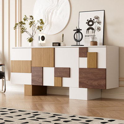 Luxury-Style Solid Wood Entrance Cabinet