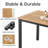 The Rectangular Aluminium Waterproof Patio Outdoor Dining Table with Umbrella Hole(Include lid)-446295914
