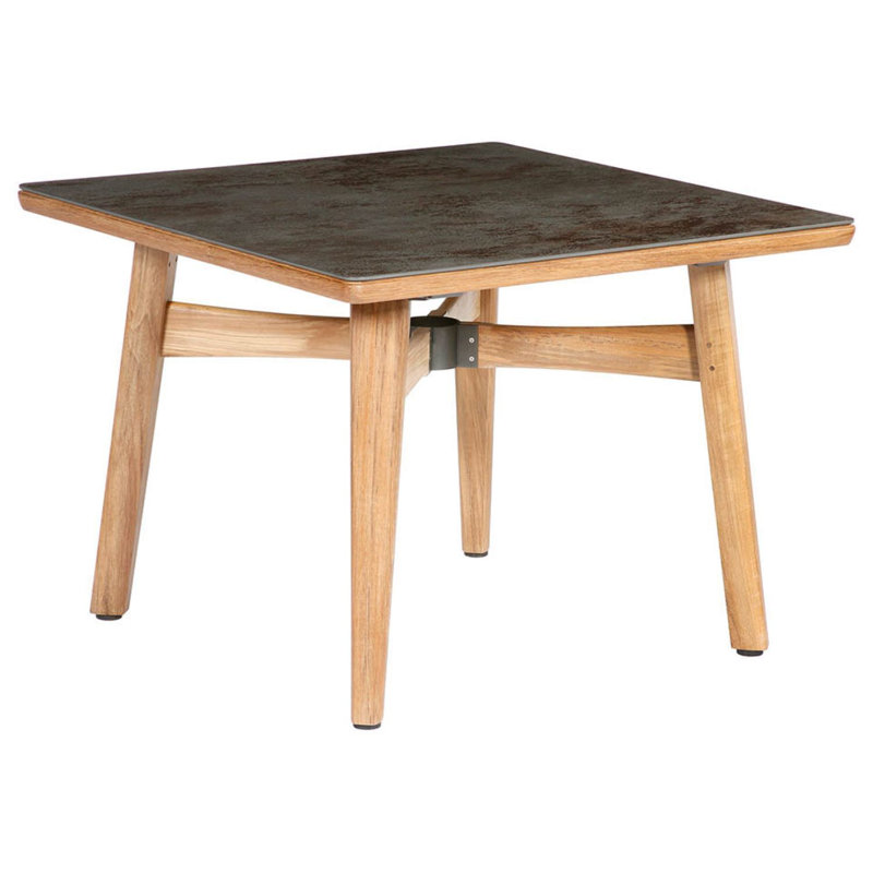 Monterey Square Dining Table with Umbrella Hole, Oxide Ceramic