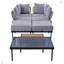 8-Piece Patio Sectional Sofa Set With Tempered Glass Coffee Table And Wooden Coffee Table-1365221775