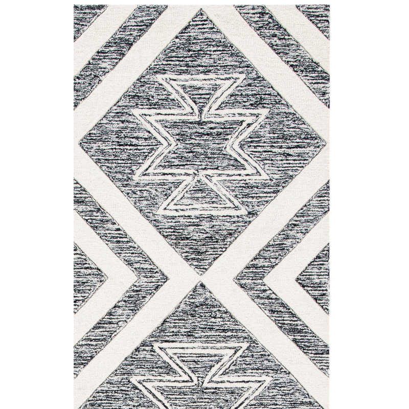 Alexea Hand Tufted Wool And Cotton With Latex Moroccan Rug, Rectangle 6' x 9'