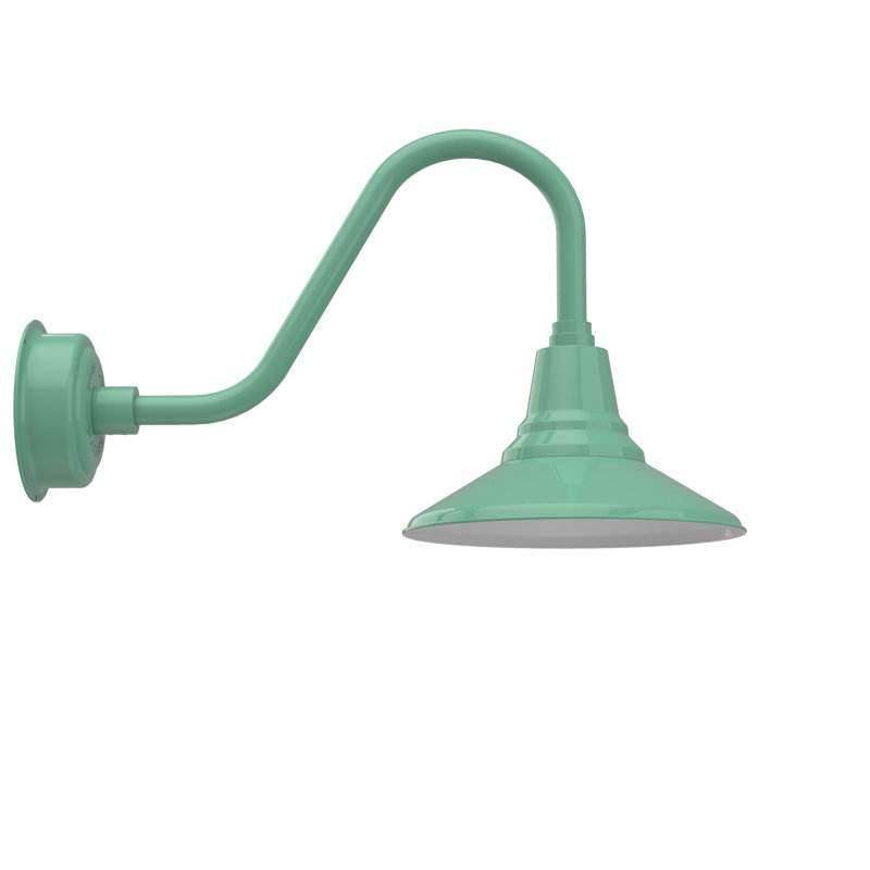 Luminaire de grange d'extérieur Albali, H 13,67 po x l 12 po x P 25 po, Jade