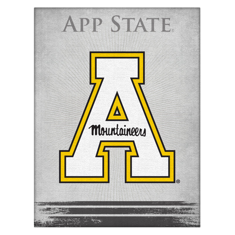 Impression sur toile tendue NCAA, H 15 po x l 20 po x P 1 po, Mountaineers d'Appalachian State