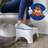 Toilet Squatting Posture Stool, 7" Height, Reduces Strain For An Easier Go, Poop Stool For Bathroom, Fun Footprint Designs, Low-Profile, Minimal Design For Bathroom Aesthetic