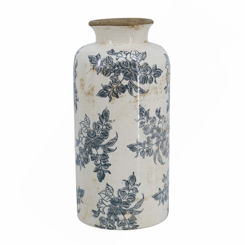 Flower Vase, 12.4" H x 5.7" W x 5.7" D