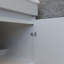 Meuble-lavabo autoportant avec armoires à fermeture douce pour petits espaces
