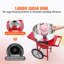 Machine à barbe à papa électrique avec chariot, machine à barbe à papa commerciale de 1000 W avec bol en acier inoxydable, cuillère à sucre et tiroir, parfaite pour la maison, l'anniversaire des enfants, une fête de famille, rouge-99953882