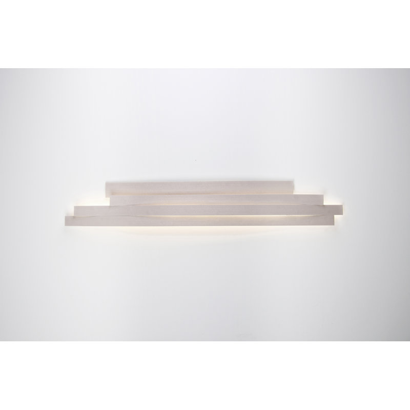 Li 1 - Light LED Flush Mounted Sconce, White, 6.3" H x 40.7" W x 2.6" D