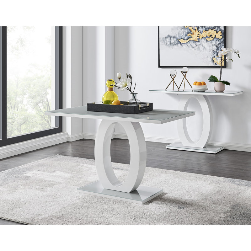 Scottsmoor Halo Rectangular Dining Table High Gloss - Modern Statement Design, H76 x L70 x W120cm