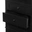 Armoire haute triangulaire avec 3 tiroirs et tablettes réglables, armoire d'angle, armoire d'appoint-730015779