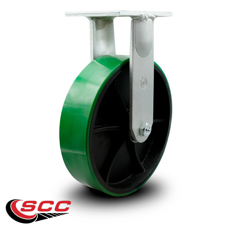 Roulettes en poly extra-robustes sur fonte, Vert