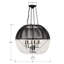 Luminaire suspendu noir mat 6 lumières Juarez