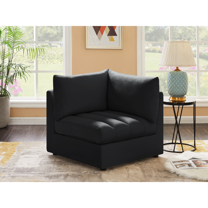 Jacob Velvet Armchair, Black Velvet