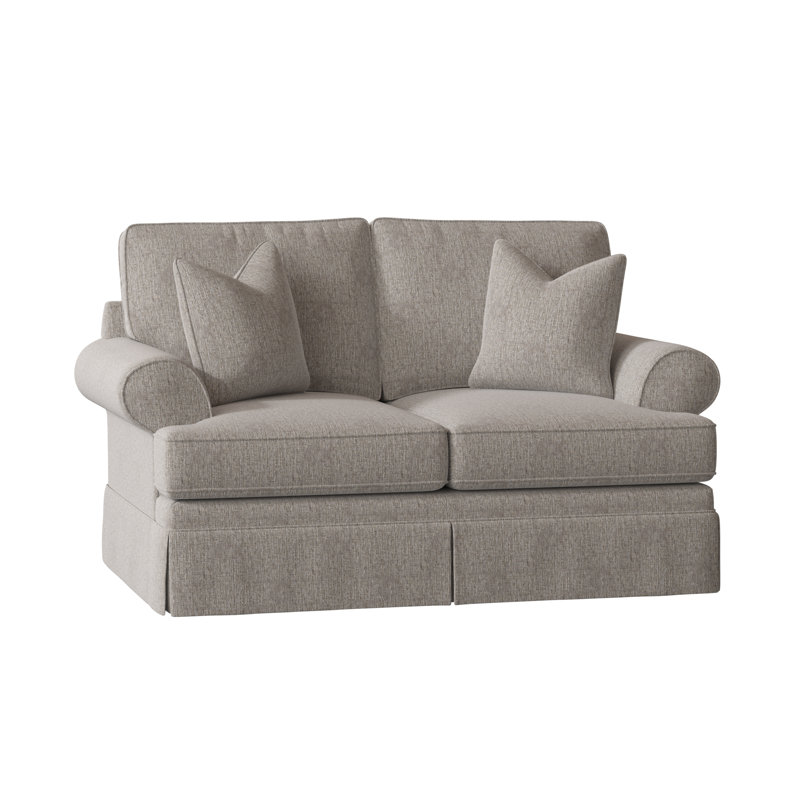 Causeuse à accoudoirs évasés 68 po, Tissage natté brindille Drusky Sustain®
