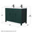 Meuble-lavabo double autoportant 48 po avec plateau en quartz Beckett-108352017-108352018-108352016