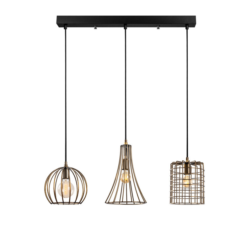 3 - Light Black Kitchen Island Pendant