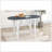 3-Piece Wood Counter Height Drop Leaf  Dining Table Set With 2 Upholstered Dining Chairs For Small Place, 
