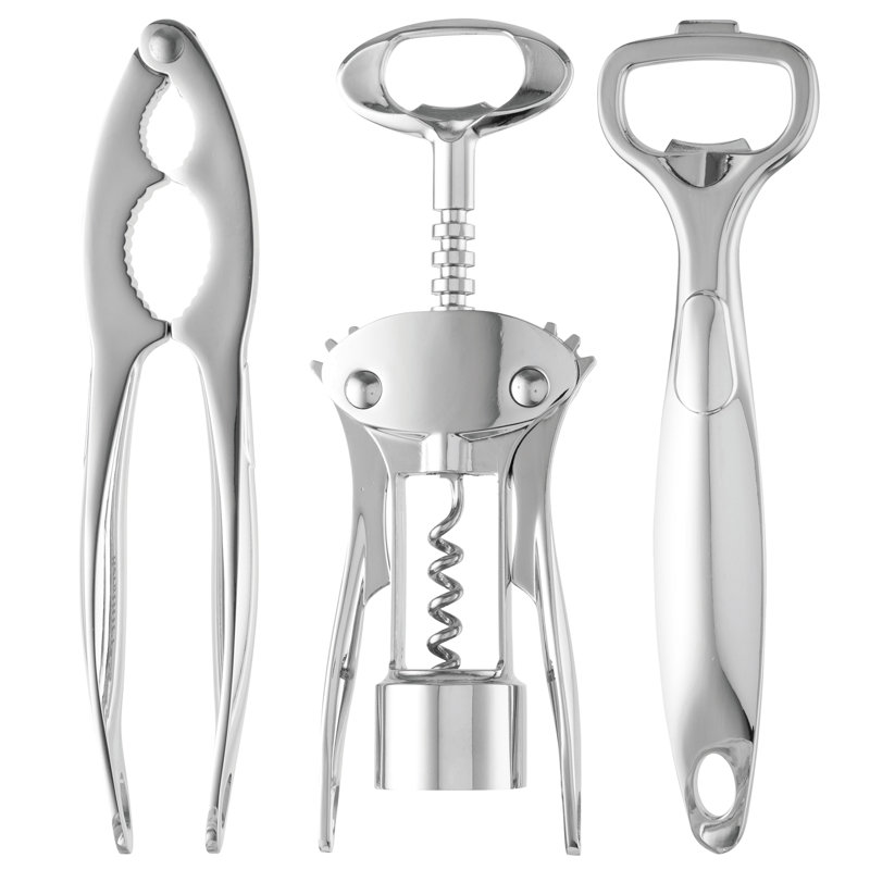 Essentials Silver Stainless Steel Bar Tool Set