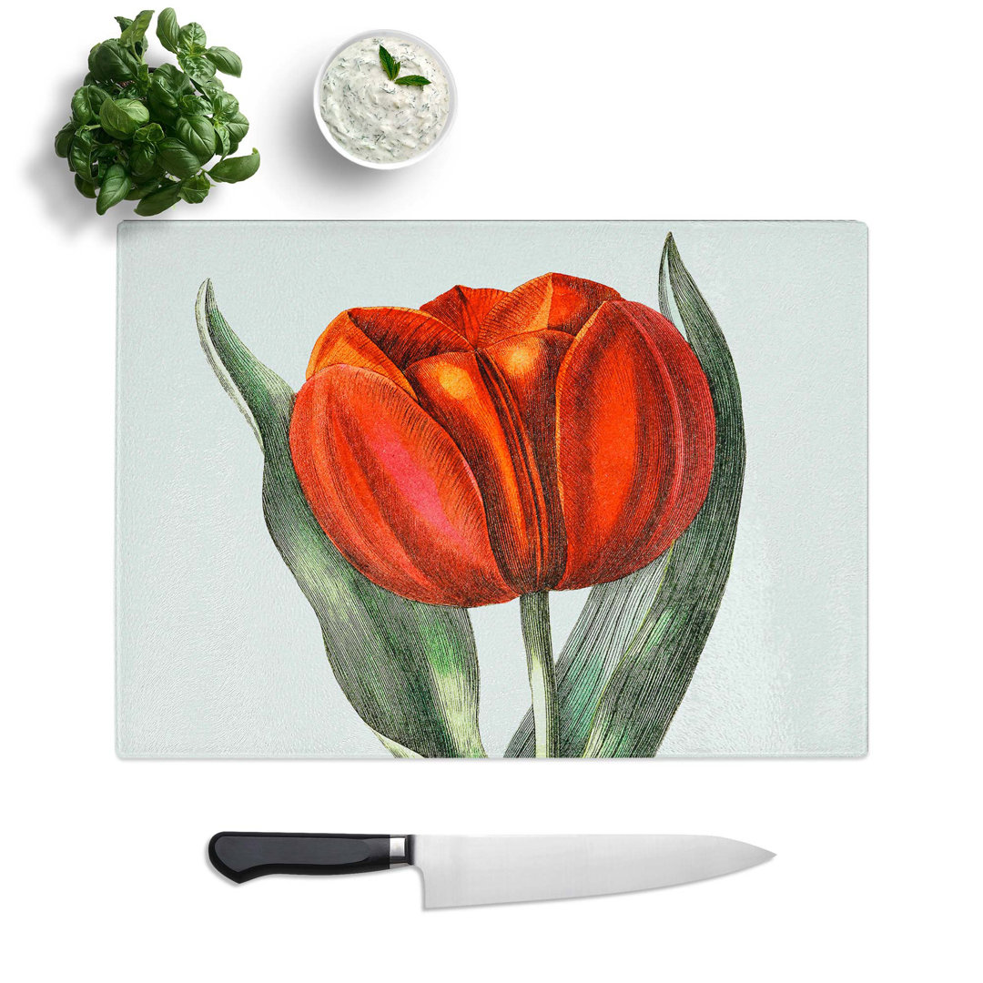 Tempered Glass Tulip Chopping Board