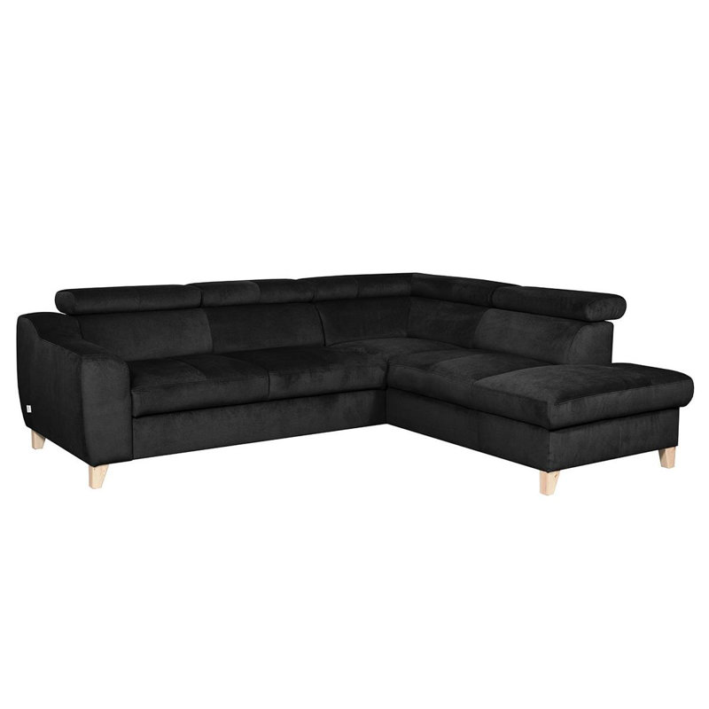 Avajane 4 Seater Sofa Bed, Black, No, Right Hand Facing