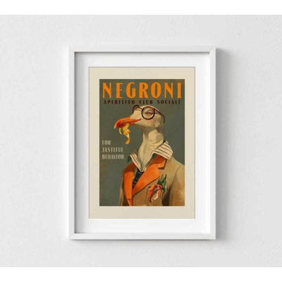 «Negroni Aperitivo Club», reproduction d'art bar lunatique rétro