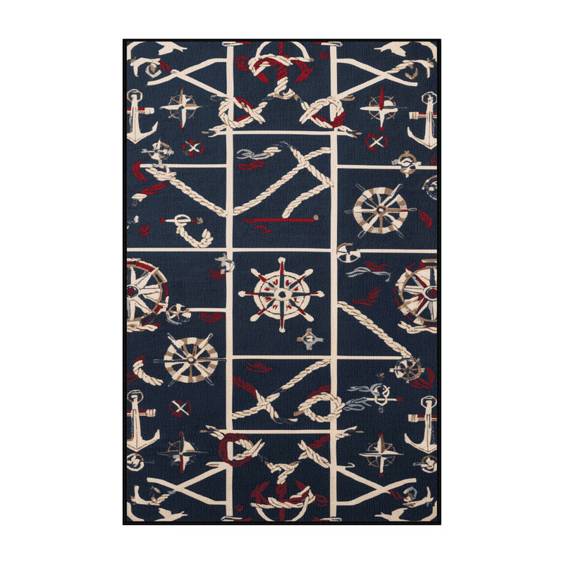  Tapis bord de mer lavable Modern, Tapis de couloir 2 pi x 4 pi