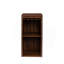 Armoire à vin modulaire de couleur brun noyer avec tablettes de rangement et huche pour salle à manger