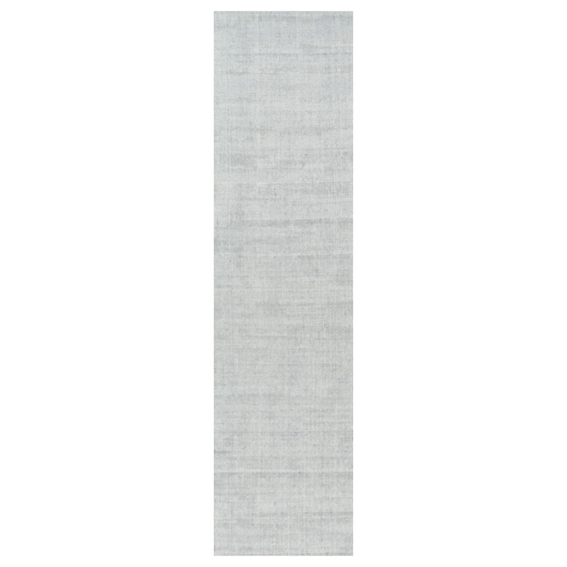 Modern One-of-a-Kind 3x12 Hand Knotted Area Rug