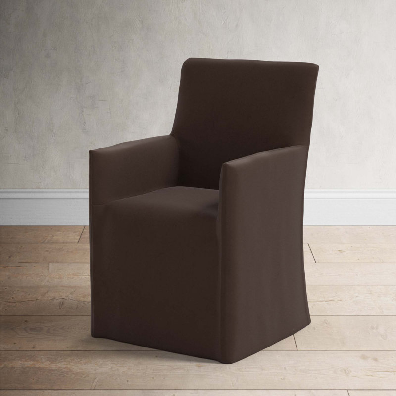 Ivanka 20'' H Upholstered Armchair, Classic Chocolate Velvet