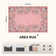 Floral Vintage Washable Pink Area Rug with Non Slip Backing - Low Pile Durable Carpet for Living Room, Bedroom, Dining Room or Office Decor