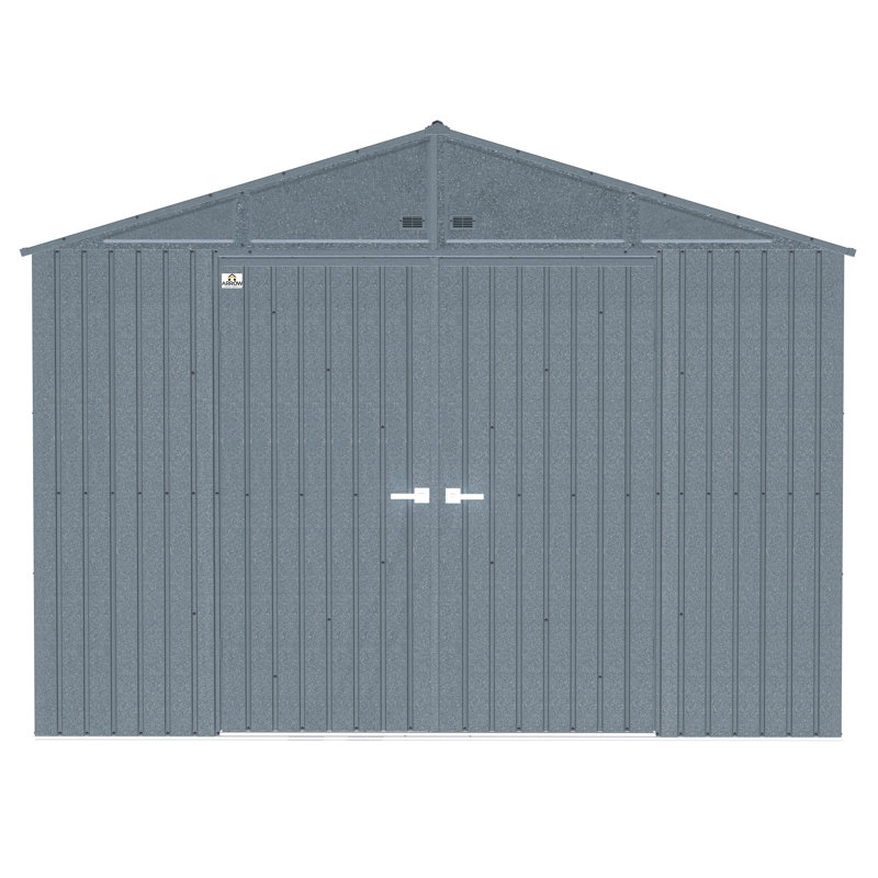Elite 10' x 8' Anthracite Steel Storage Shed Kit