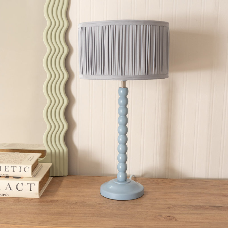 Rosino Wood Table Lamp, Blue, Blue, No
