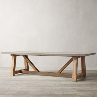 Table de salle à manger de style américain en bois massif rétro.