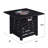 Fire Pit Table, 32-Inch Square 50,000 BTU Auto-Ignition Propane Gas Firepit With Waterproof Cover