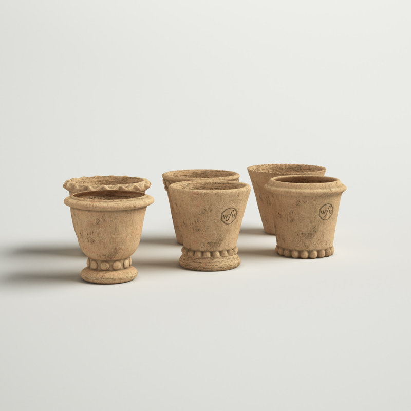 Mini pots blancs Gavin, Rustique