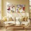 Vivid Floral Expressions Set of 2 Canvas Prints in a Black Frame, 24" x 24"-1336634501-1336634505