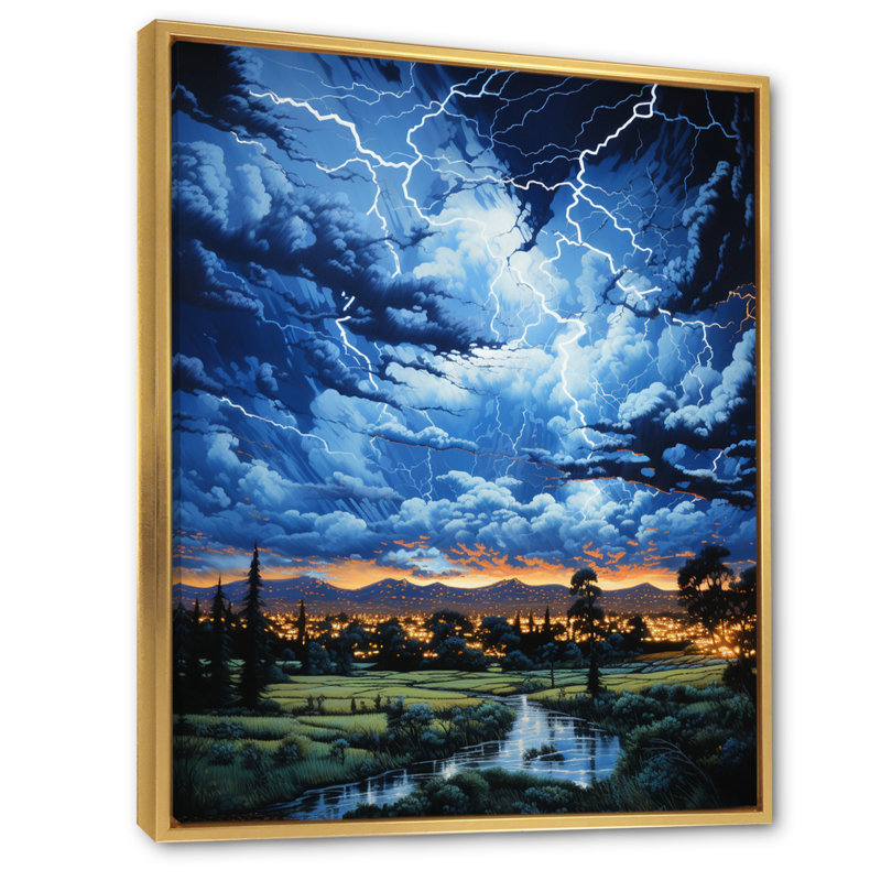 " Lightning Lightning Dance Pastoral ", 20" H x 12" W x 1" D, Gold