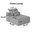 Canapé modulaire en tissu en chenille éclatant l 56,7 po x P 56,7 po x H 25,6 po Heidi