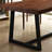Walnut&Black Rectangular Solid Wood Writing desk-1760780659